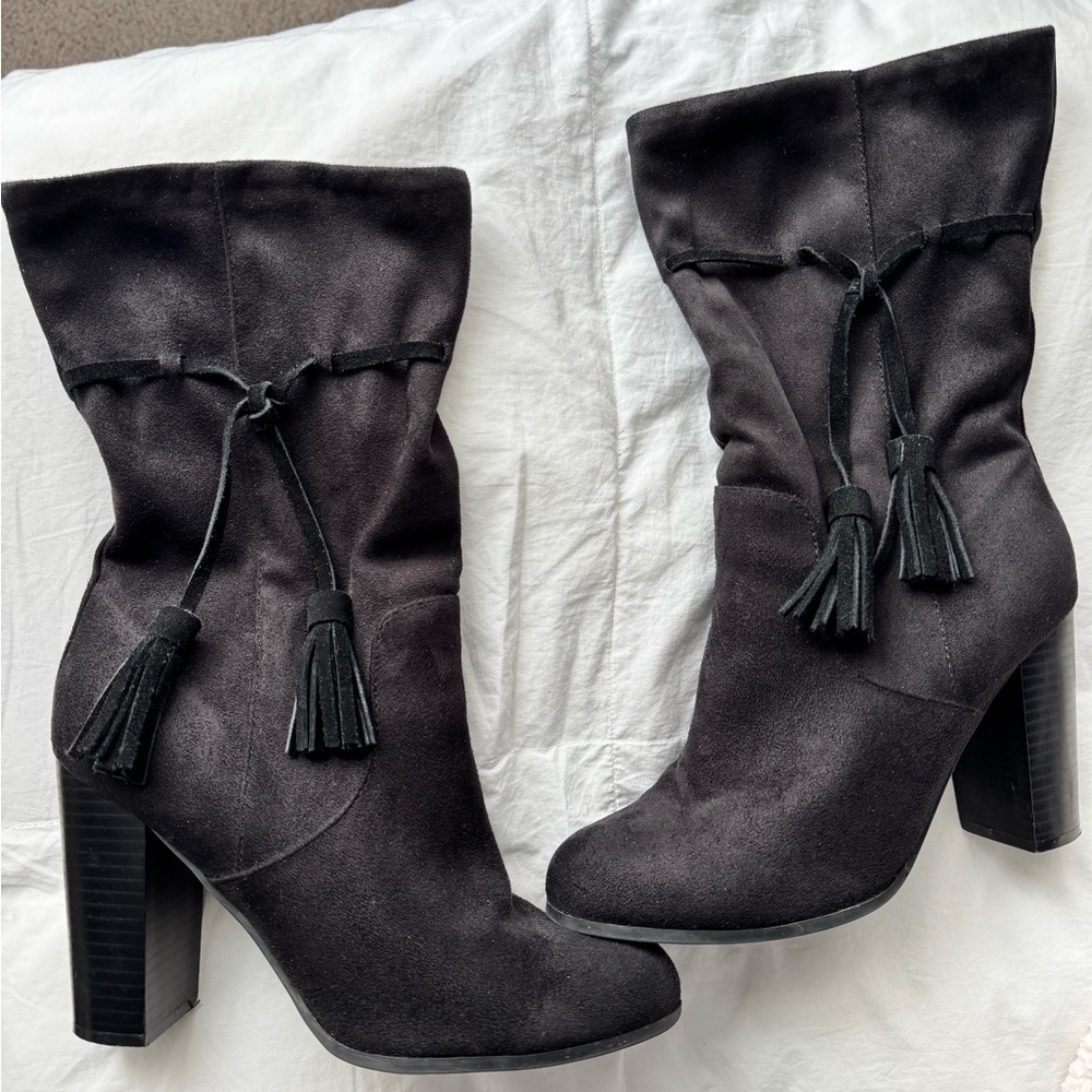 Black Suede Women's Boots